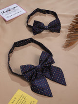 Blue Geometric Bowtie Set for Men and Dogs - TOSSIDO