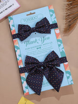 Blue Geometric Bowtie Set for Men and Dogs - TOSSIDO