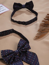 Blue Geometric Bowtie Set for Men and Dogs - TOSSIDO
