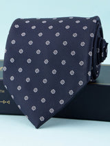 Blue Geometric Broad Necktie - TOSSIDO