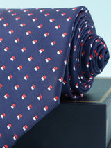 Blue Geometric Broad Necktie - TOSSIDO