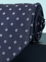 Blue Geometric Broad Necktie - TOSSIDO