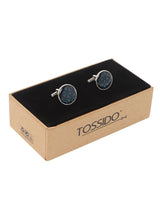 Blue Geometric Cufflinks - TOSSIDO