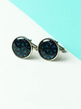 Blue Geometric Cufflinks - TOSSIDO