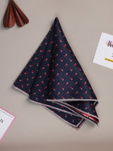 Blue Geometric Jacquard Pocket Square - TOSSIDO