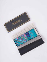 Blue Geometric Large Scarf - TOSSIDO