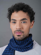 Blue Geometric Muffler - TOSSIDO