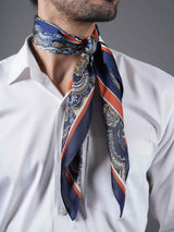 Blue Geometric Neckerchief - TOSSIDO
