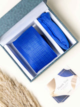 Blue Geometric Necktie Gift - set - TOSSIDO