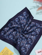 Blue Geometric Pocket Square - TOSSIDO