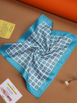Blue Geometric Pocket Square - TOSSIDO