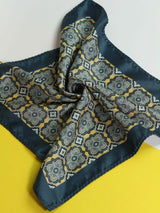 Blue Geometric Pocket Square - TOSSIDO