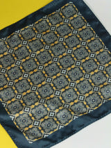 Blue Geometric Pocket Square - TOSSIDO