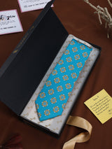 Blue Geometric Printed Necktie - TOSSIDO