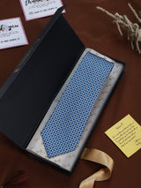 Blue Geometric Printed Necktie - TOSSIDO
