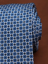 Blue Geometric Printed Necktie - TOSSIDO