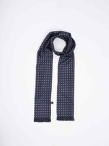 Blue Geometric Reversible Stole & Pocket Square Set - TOSSIDO