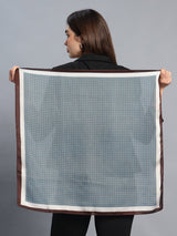 Blue Geometric Short Scarf - TOSSIDO