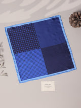 Blue Geometric Silk Pocket Square - TOSSIDO