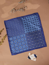 Blue Geometric Silk Pocket Square - TOSSIDO