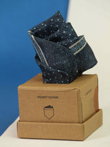 Blue Geometric Silk Pocket Square - TOSSIDO