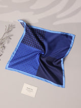 Blue Geometric Silk Pocket Square - TOSSIDO