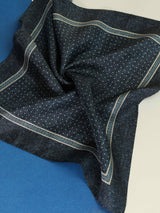 Blue Geometric Silk Pocket Square - TOSSIDO