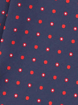 Blue Geometric Woven Cravat & Pocket Square Set - TOSSIDO