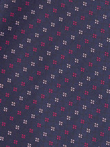 Blue Geometric Woven Cravat & Pocket Square Set - TOSSIDO