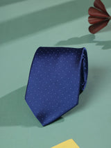 Blue Geometric Woven Necktie - TOSSIDO