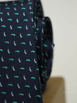 Blue Geometric Woven Necktie - TOSSIDO