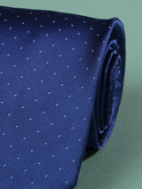 Blue Geometric Woven Necktie - TOSSIDO