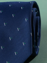 Blue Geometric Woven Necktie - TOSSIDO