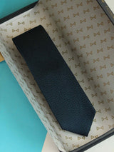Blue Geometric Woven Silk Necktie - TOSSIDO