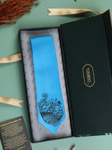 Blue Hand - Painted Woven Necktie - TOSSIDO