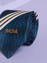 Blue India Printed Necktie - TOSSIDO