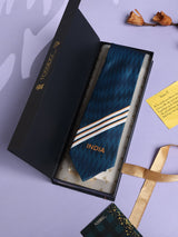 Blue India Printed Necktie - TOSSIDO