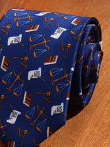 Blue Law Court Printed Necktie - TOSSIDO