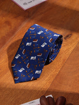 Blue Law Court Printed Necktie - TOSSIDO
