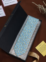 Blue Lemon Printed Necktie - TOSSIDO