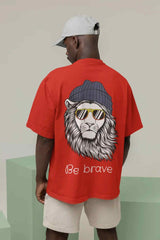 Blue Majestic Chill Lion Oversized Tee - TOSSIDO