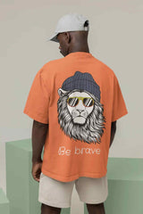 Blue Majestic Chill Lion Oversized Tee - TOSSIDO