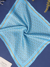 Blue Marine Silk Pocket Square - TOSSIDO