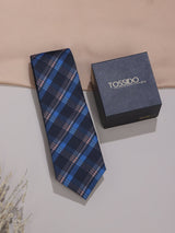 Blue Micro Fiber Necktie - TOSSIDO