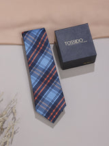 Blue Micro Fiber Necktie - TOSSIDO