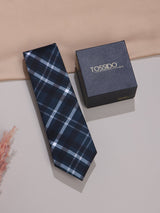 Blue Micro Fiber Necktie - TOSSIDO