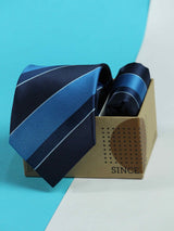 Blue Necktie & Pocket Square Giftset - TOSSIDO