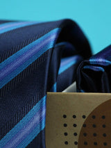 Blue Necktie & Pocket Square Giftset - TOSSIDO