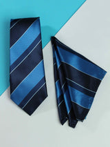 Blue Necktie & Pocket Square Giftset - TOSSIDO
