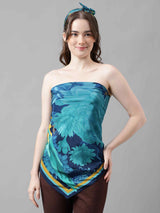 Blue Novelty Scarf & Scarf Bag Set - TOSSIDO
